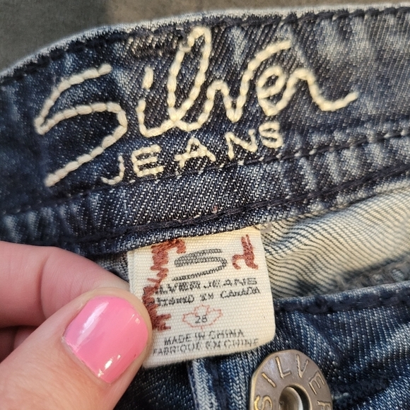 Silver Jeans Women's 28 28/33 Dark Wash Twisted Bootcut Denim - Picture 6 of 11